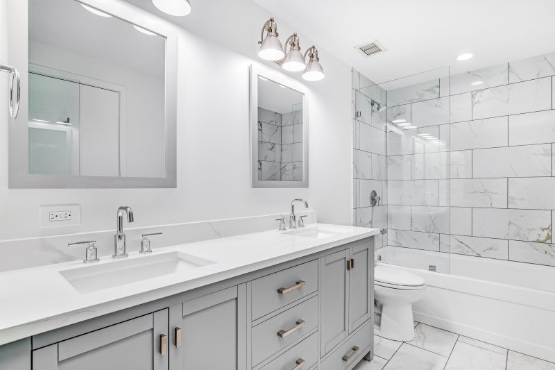 Double Vanity with Lighting